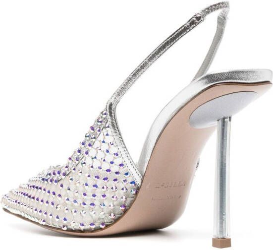 Le Silla Gilda verfraaide pumps Zilver