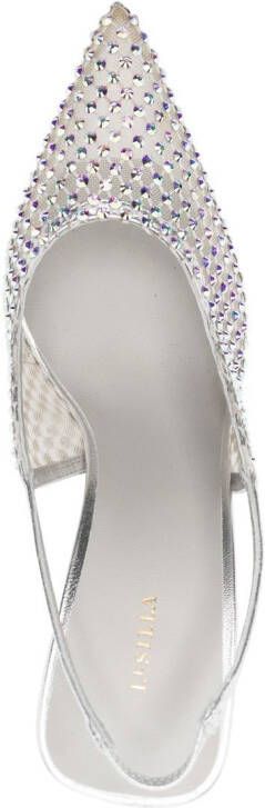 Le Silla Gilda verfraaide pumps Zilver