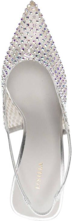 Le Silla Gilda verfraaide pumps Zilver