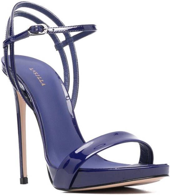 Le Silla Gwen lakleren sandalen Blauw