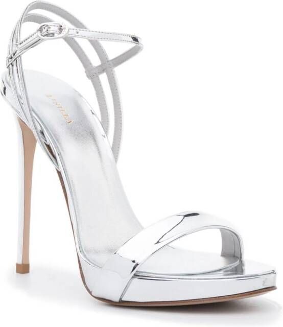 Le Silla Gwen metallic sandalen Zilver