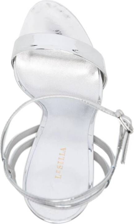 Le Silla Gwen metallic sandalen Zilver