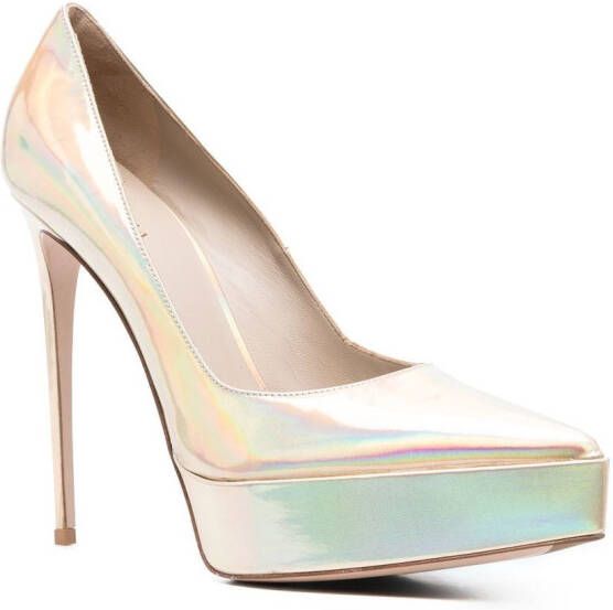 Le Silla 140 mm pumps met puntige neus Beige