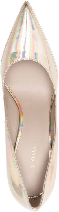Le Silla 140 mm pumps met puntige neus Beige