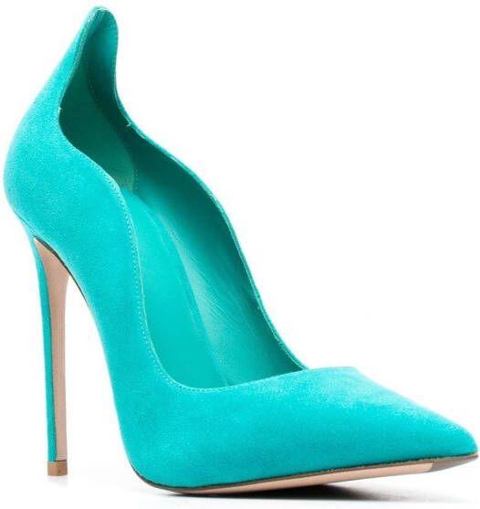 Le Silla Ivy suède pumps Blauw