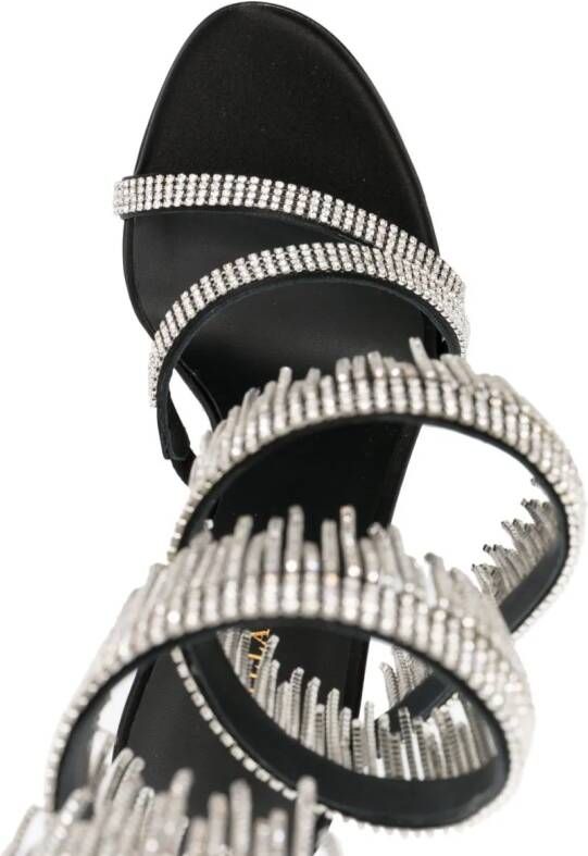 Le Silla Jewels sandalen met franje Zwart
