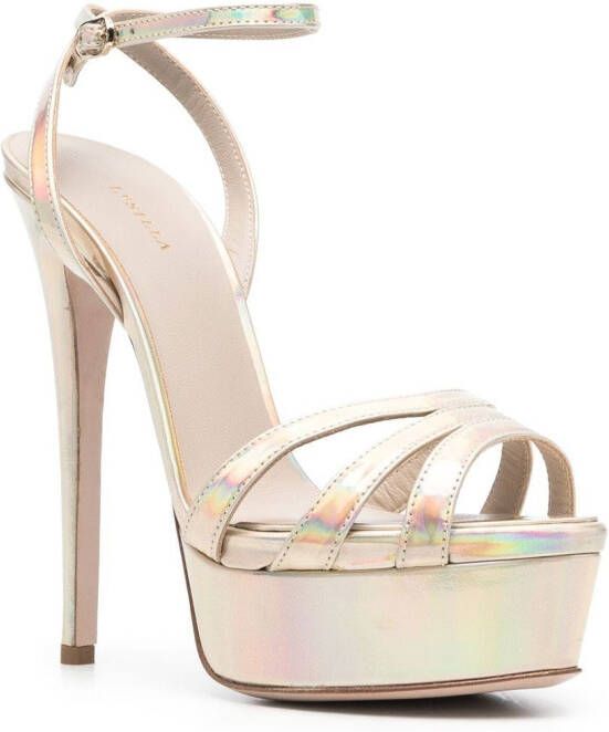 Le Silla Lola holografische sandalen Beige