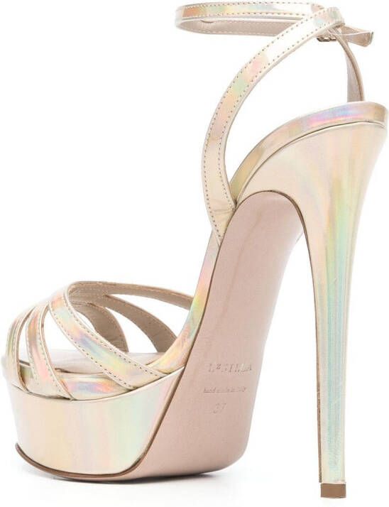 Le Silla Lola holografische sandalen Beige