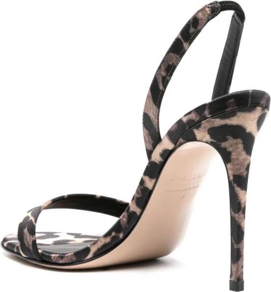 Le Silla Madison sandalen met luipaardprint Bruin