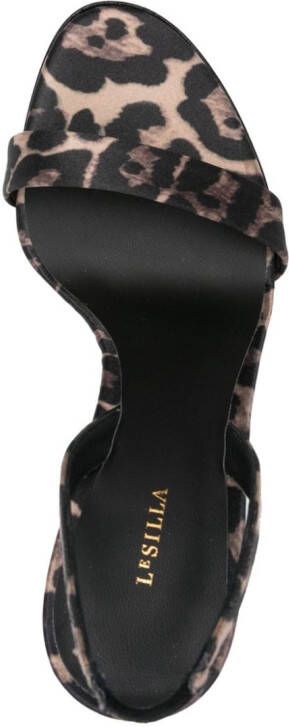 Le Silla Madison sandalen met luipaardprint Bruin