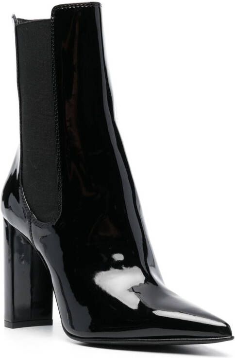 Le Silla 100 mm Megan leren enkellaarzen Zwart