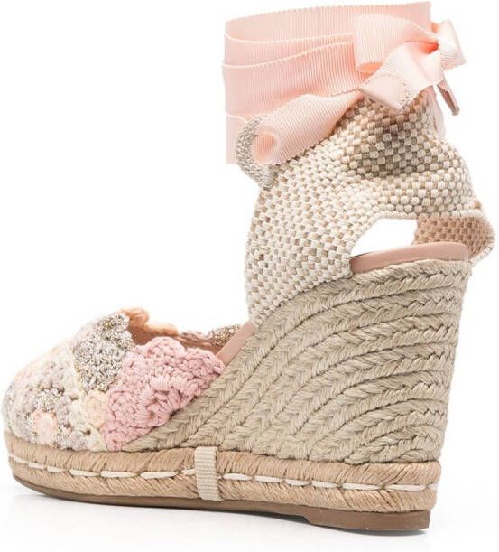 Le Silla Muriel sandalen met sleehak Roze