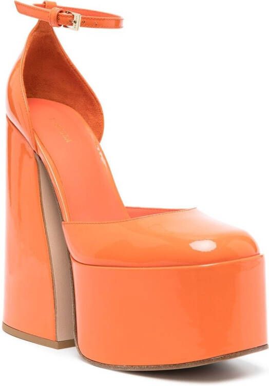 Le Silla Nikki pumps met plateauzool Oranje