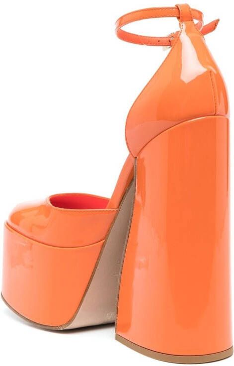 Le Silla Nikki pumps met plateauzool Oranje