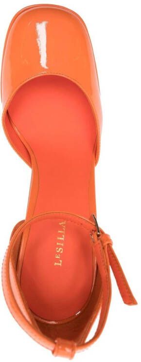 Le Silla Nikki pumps met plateauzool Oranje