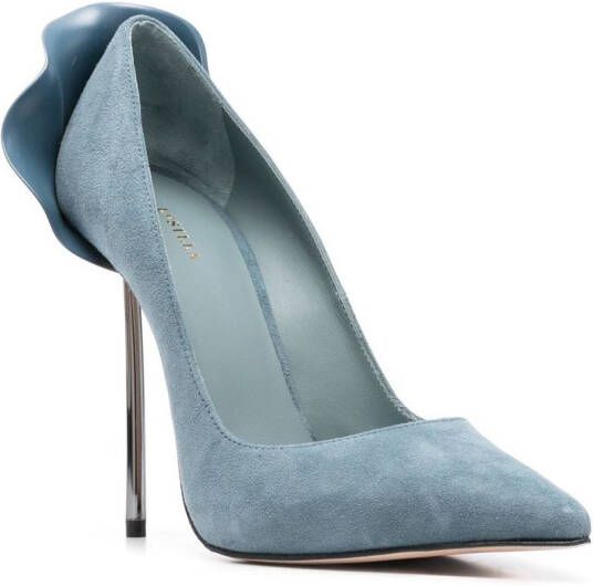 Le Silla Petalo suède pumps Blauw