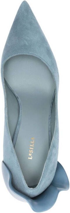 Le Silla Petalo suède pumps Blauw