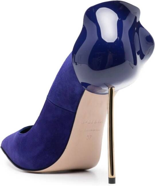 Le Silla Petalo suède pumps Blauw