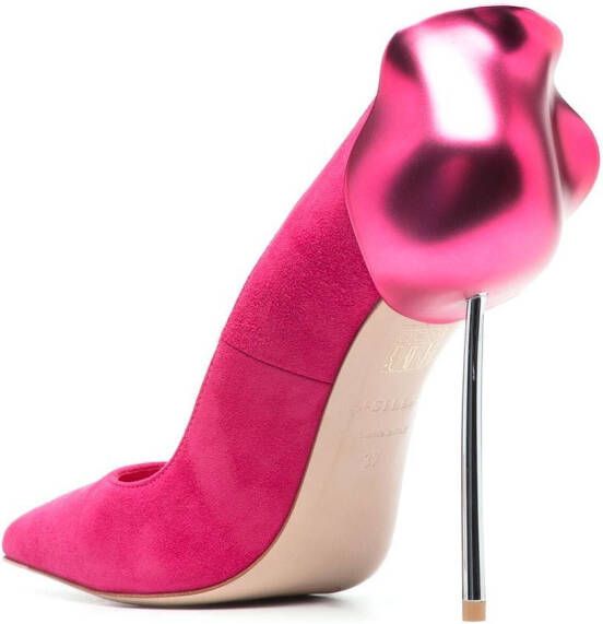 Le Silla Petalo suède pumps Roze