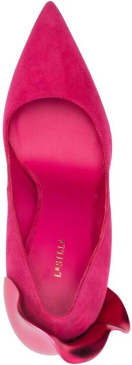 Le Silla Petalo suède pumps Roze