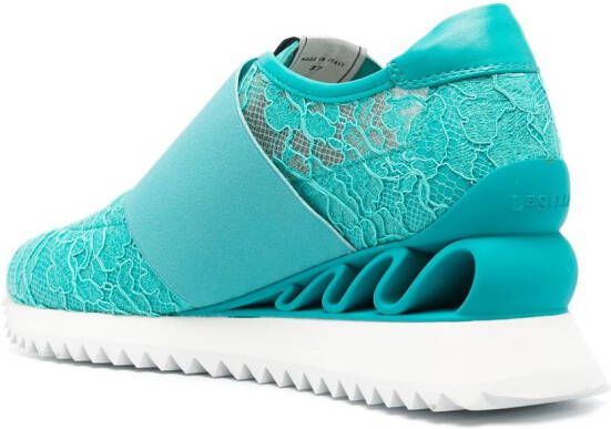 Le Silla Reiko sneakers met sleehak Blauw