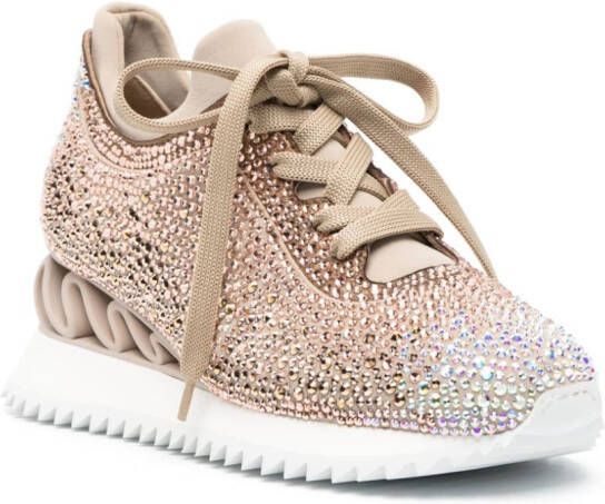 Le Silla Reiko Wave sneakers verfraaid met stras Goud