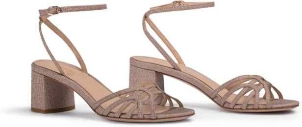 Le Silla Resort sandalen met glitter Beige