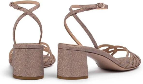 Le Silla Resort sandalen met glitter Beige