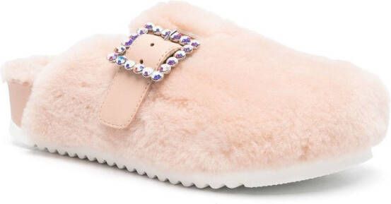 Le Silla Rita slippers verfraaid met gesp Roze