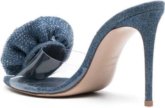 Le Silla Rose denim muiltjes Blauw