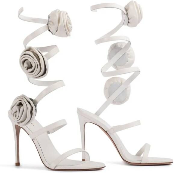 Le Silla Rose sandalen met bloemenpatch Wit