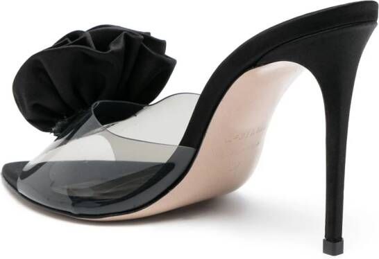 Le Silla Rose sandalen met bloemenpatch Zwart