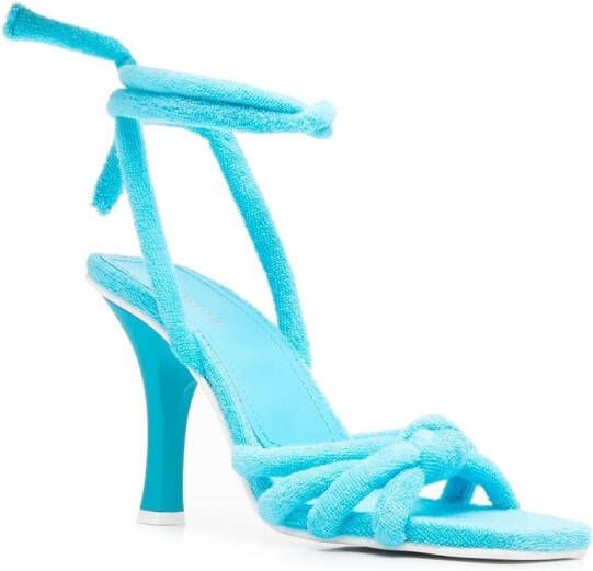 Le Silla Sandalen met gestrikte enkel Blauw