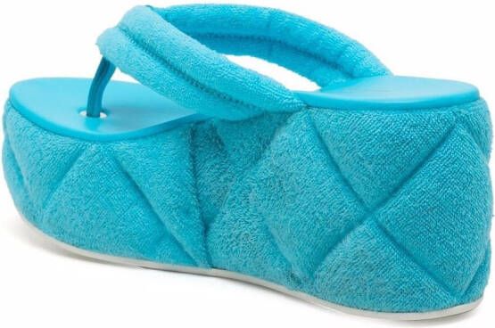 Le Silla Sandalen met plateauzool Blauw