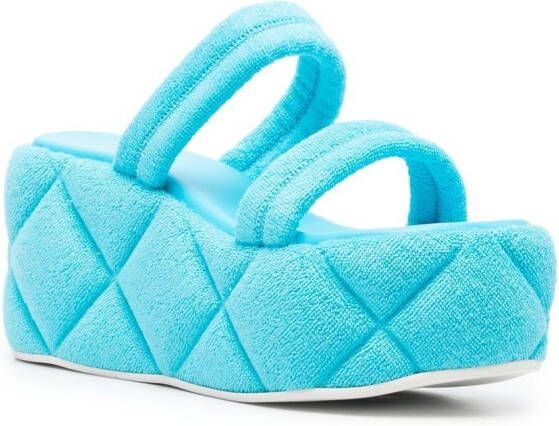 Le Silla Sandalen met plateauzool Blauw