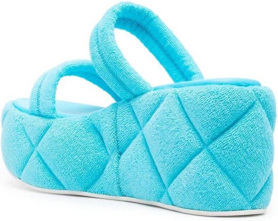 Le Silla Sandalen met plateauzool Blauw