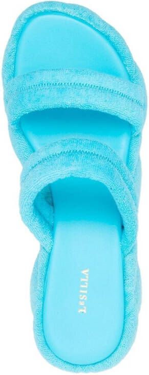 Le Silla Sandalen met plateauzool Blauw