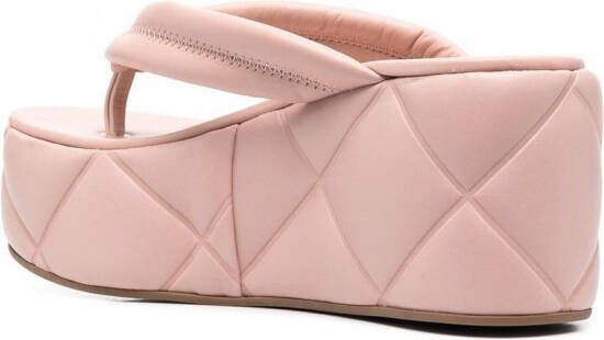 Le Silla Sandalen met plateauzool Roze