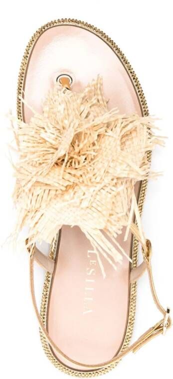 Le Silla Sandalen met roosprint Beige