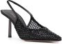 Le Silla Slingback stiletto pumps verfraaid met stras Zwart - Thumbnail 2