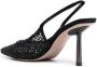 Le Silla Slingback stiletto pumps verfraaid met stras Zwart - Thumbnail 3