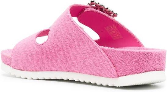 Le Silla Slippers met gespdetail Roze