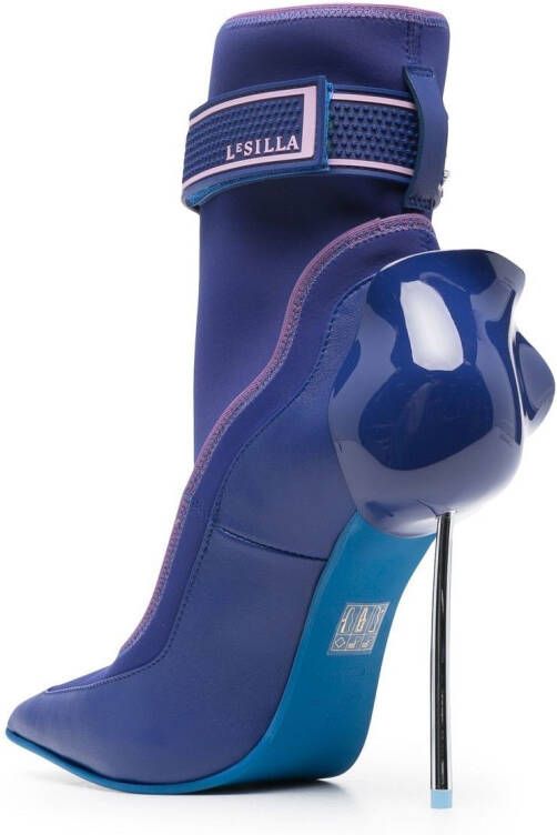 Le Silla Snorkeling enkellaarzen verfraaid met kristallen Blauw