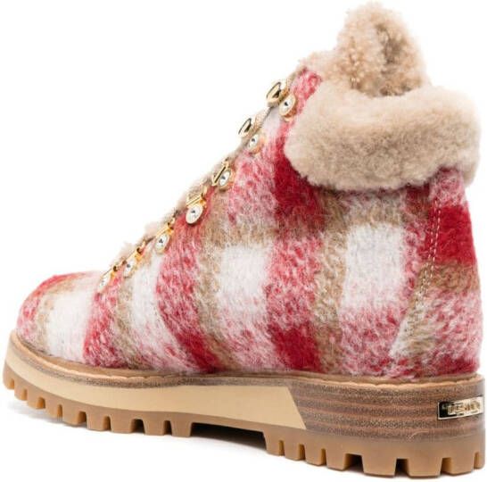 Le Silla St. Moritz wool ankle boots Rood