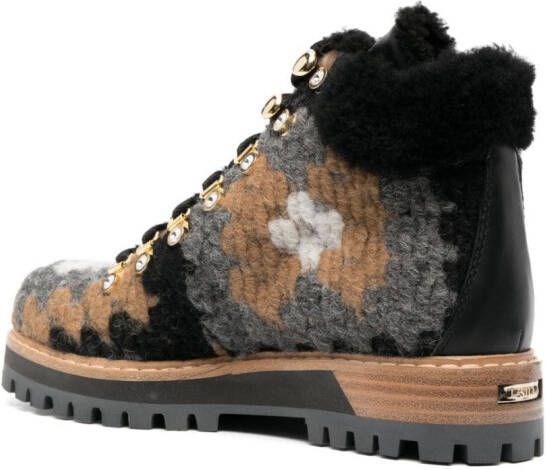 Le Silla St. Moritz wool ankle boots Zwart