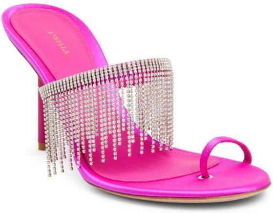 Le Silla The Jewels sandalen met franje Roze