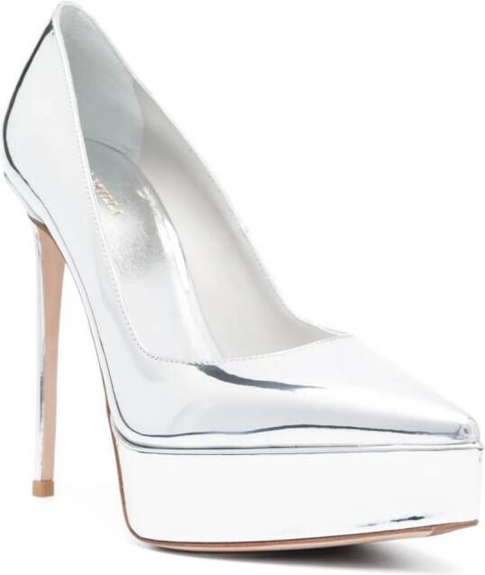 Le Silla Uma pumps met plateauzool Zilver