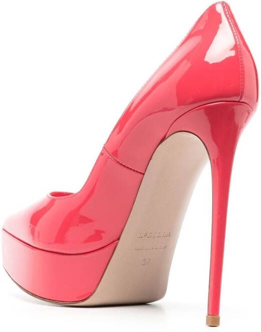 Le Silla Uma gelakte pumps Roze