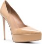 Le Silla Uma leren pumps Beige - Thumbnail 2