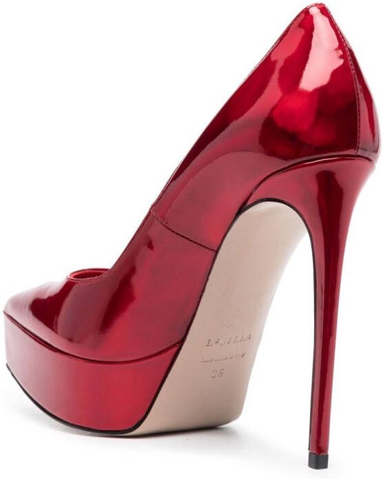 Le Silla Uma pumps met plateauzool Rood